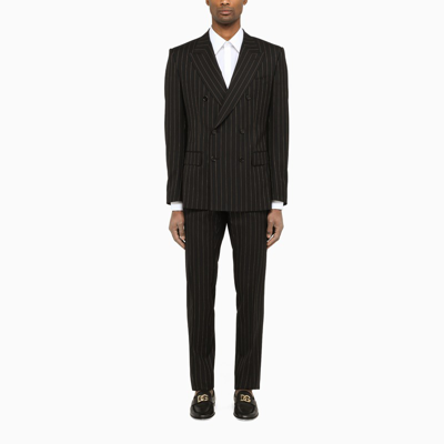 Dolce & Gabbana Pinstripe Single-breasted Suit In Multicolor