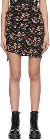 Rabanne Ssense Exclusive Black & Multicolor Capsule Pressions Ruched Mini Skirt In V127 Black Multi