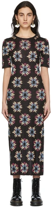 Rabanne Ssense Exclusive Black & Multicolor Jacquard Knit Capsule Dress In M006 Black Green