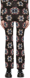Rabanne Ssense Exclusive Black & Multicolor Jacquard Knit Capsule Flare Trousers In M006 Black Green