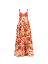 Alanui Hookipa Toile De Jouy Maxi Dress In Rust Orange