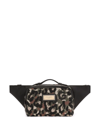Dolce & Gabbana Leopard-print Belt Bag In Black