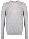 Pringle Of Scotland Round Neck Fine Knit Jumper In Grey