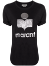 Isabel Marant Étoile Logo-print Linen T-shirt In Black
