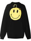 Raf Simons Black Smiley Edition 50th Anniversary Print Hoodie In Black