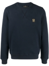 Belstaff Logo Print Jersey Sweatshirt In Blue