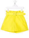 Msgm Yellow Teen Girl Bermuda Shorts