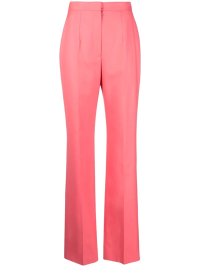 Alexander Mcqueen Straight Leg Trousers In Pink