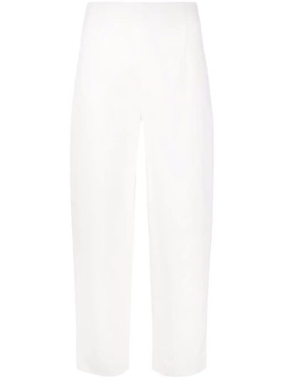 Solace London White High Waisted Cropped Pants