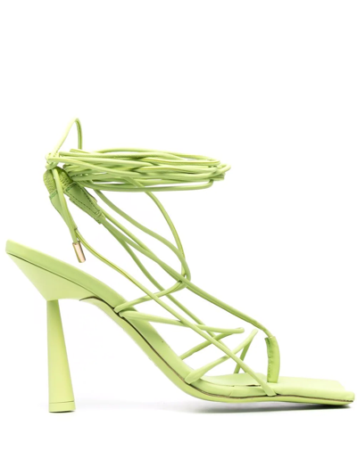 Gia Borghini Strap-detail Open-toe Sandals In Green