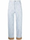 NICK FOUQUET PATTERNED-JACQUARD STRAIGHT-LEG TROUSERS