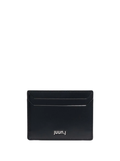 Juun.j Logo Plaque Cardholder In Black