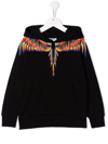 MARCELO BURLON COUNTY OF MILAN WINGS-PRINT ZIP-FASTENING HOODIE