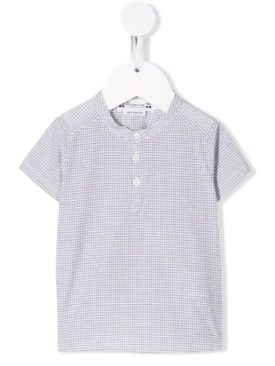 Bonpoint Babies' Checked Short-sleeve Shirt In Neutrals