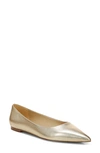 Sam Edelman Wanda Womens Comfort Insole Pointed Toe Ballet Flats In Gold