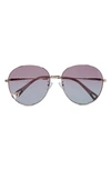 BLUESTONE SUNSHIELDS LOVE 53MM POLARIZED ROUND SUNGLASSES