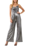 ENDLESS ROSE ENDLESS ROSE COWL NECK METALLIC JUMPSUIT