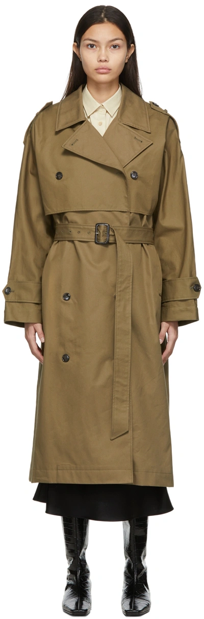 Totême Organic Cotton Trench Pistachio