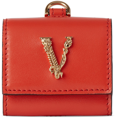 Versace Logo标牌耳机保护壳 In Red