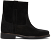 Isabel Marant Susee Suede Western Ankle Booties In 01bk Black