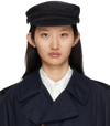 Maison Michel Abby Embellished Wool-felt Cap In Black