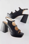Urban Outfitters Uo Willow Strappy Platform Heel In Black
