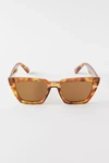 Urban Outfitters Muir Plastic Rectangle Sunglasses In Brown Multi