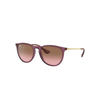 Ray Ban Erika Classic Sunglasses Transparent Violet Frame Pink Lenses 54-18 In Transparent Violet