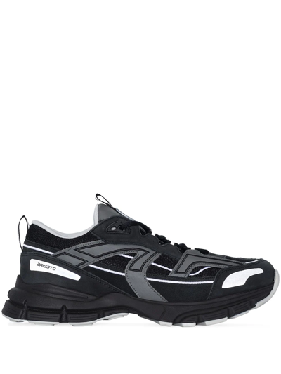 Axel Arigato Marathon R-trail Black Mesh Sneakers In Black,dark Grey