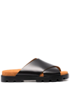 Camper Woman Sandals Black Size 8 Soft Leather In Black