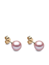 Yoko London 18kt Yellow Gold Classic Freshwater Pearl Stud Earrings In Gold