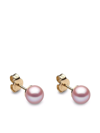 Yoko London 18kt Yellow Gold Classic 6mm Freshwater Pearl Stud Earrings In Gold