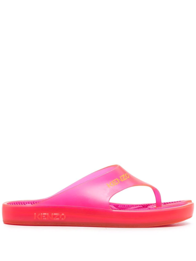 Kenzo Pink K-beach Flip Flops