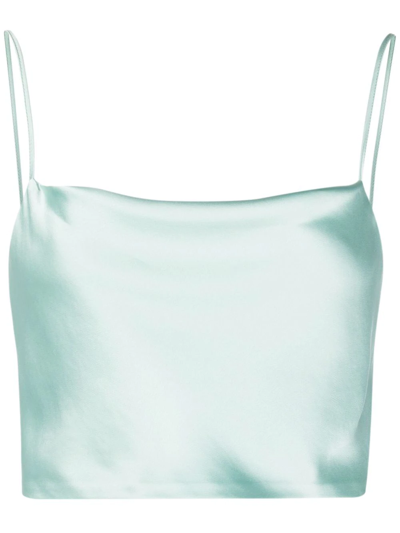 Blanca Vita Taxus Satin Crop Top In Grün