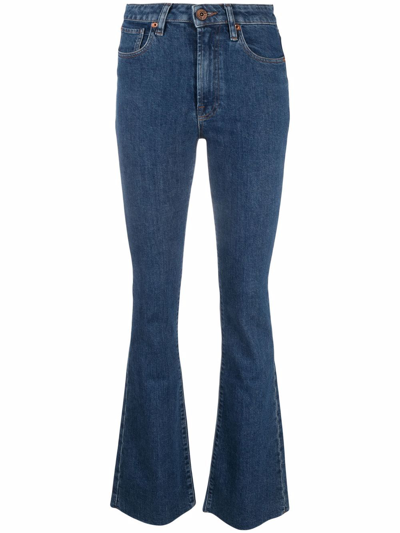 3x1 Farrah Mid-rise Flared Jeans In Blue