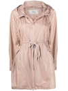 Herno Drawstring-waist Hooded Jacket In Nude