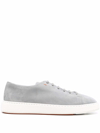 Santoni Men's Grey Suede Sneaker Gray In Grau