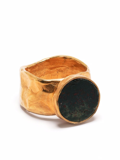 Nick Fouquet Textured Stone-pendant Ring In Gold