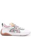 Hogan Colour-block Lace-up Trainers In Weiss