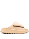 Gia Borghini Touch Strap Chunky Slides In Nude