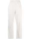 Isabel Marant Étoile Inaya Logo High Waist Straight Pants In Bianco