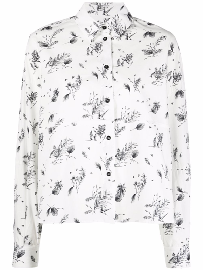 Woolrich Printed Cotton Shirt In White