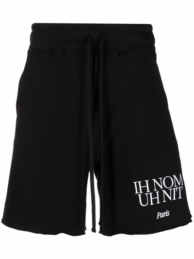 Ih Nom Uh Nit Logo Print Track Shorts In Black