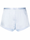La Perla Silk Side-button Lounge Shorts In Blue