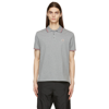 Moncler Short-sleeved Polo Shirt With Logo In 984 Grey