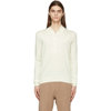 TOM FORD OFF-WHITE SILK LONG SLEEVE POLO