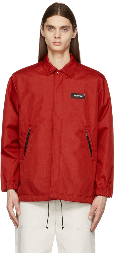 Undercover Eastpak Logo-appliquéd Nylon Blouson Jacket In Red