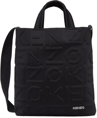 Kenzo Small Tote Bag With Monogram Logo In Black