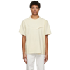 FENG CHEN WANG OFF-WHITE HAND-DYED DOUBLE COLLAR T-SHIRT