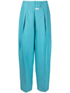 Etro Linen And Silk Blend Tailored Trousers In Light Blue